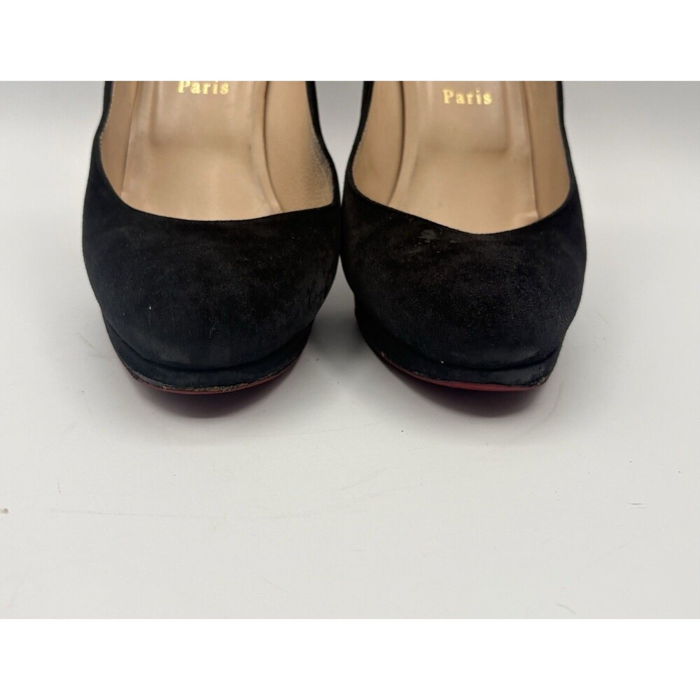 Christian Louboutin Black Suede New Simple Pump Platform Heels Size EU 40 - Picture 4 of 11